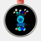 ハクナマタタライオンアートプリント メタルオーナメント (正面)