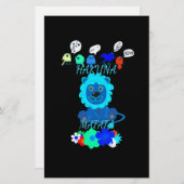 ハクナマタタライオンアートプリント 便箋 (正面/裏面)