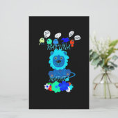 ハクナマタタライオンアートプリント 便箋 (スタンド正面)