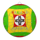 ハクナマタタラスタカラーレッドゴールデングリーン ダーツボード (正面)