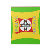 ハクナマタタラスタカラーレッドゴールデングリーン ノートパッド (回転)