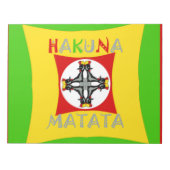 ハクナマタタラスタカラーレッドゴールデングリーン ノートパッド (正面)