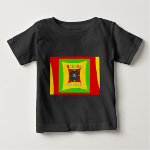 ハクナマタタラスタカラーレッドゴールデングリーン ベビーTシャツ