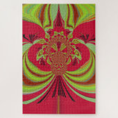 ハクナマタタレッドイエローデザイン ジグソーパズル (縦)