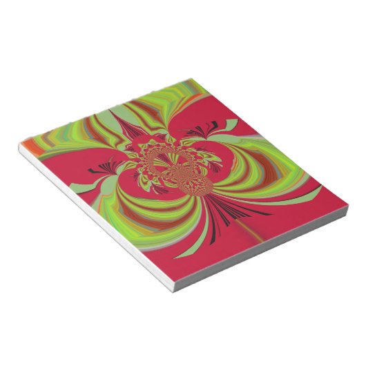 ハクナマタタレッドイエローデザイン ノートパッド (アングル)