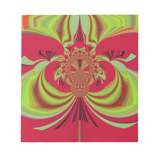 ハクナマタタレッドイエローデザイン ノートパッド (正面)