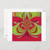 ハクナマタタレッドイエローデザイン ポストカード (正面/裏面)