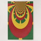 ハクナマタタヴィンテージカッコいいレトロジャマイカスラスタ ジグソーパズル (縦)