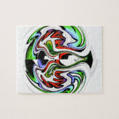 ハクナマタタ抽象芸術渦とグラデーション ジグソーパズル (横)