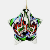 ハクナマタタ抽象芸術渦とグラデーション セラミックオーナメント (右)