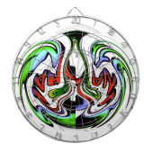 ハクナマタタ抽象芸術渦とグラデーション ダーツボード (正面)