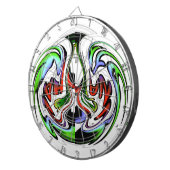 ハクナマタタ抽象芸術渦とグラデーション ダーツボード (正面右)