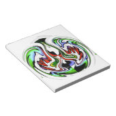 ハクナマタタ抽象芸術渦とグラデーション ノートパッド (アングル)