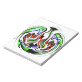 ハクナマタタ抽象芸術渦とグラデーション ノートパッド (回転)