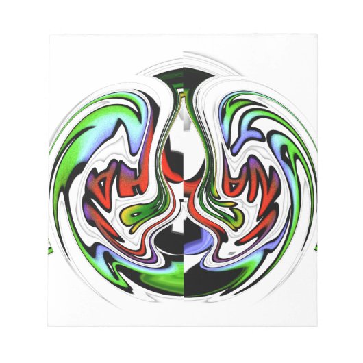 ハクナマタタ抽象芸術渦とグラデーション ノートパッド (正面)