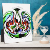 ハクナマタタ抽象芸術渦とグラデーション フォトプラーク (側面)