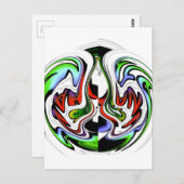ハクナマタタ抽象芸術渦とグラデーション ポストカード (正面/裏面)