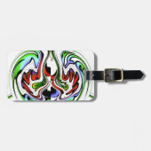 ハクナマタタ抽象芸術渦とグラデーション ラゲッジタグ (正面横)