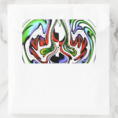 ハクナマタタ抽象芸術渦とグラデーション 長方形シール (バッグ)