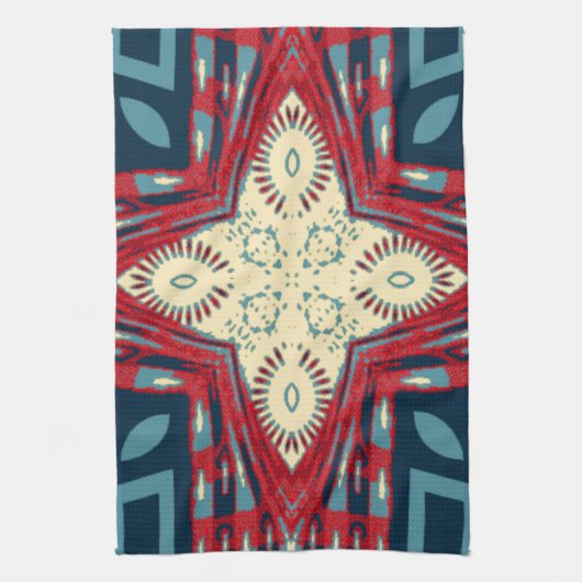 ハクナマタタ文字ホープ抽象芸術アートプリントデザイン キッチンタオル (縦)