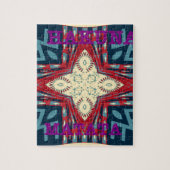 ハクナマタタ文字ホープ抽象芸術アートプリントデザイン ジグソーパズル (縦)