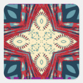 ハクナマタタ文字ホープ抽象芸術アートプリントデザイン スクエアシール (正面)