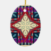 ハクナマタタ文字ホープ抽象芸術アートプリントデザイン セラミックオーナメント (正面)