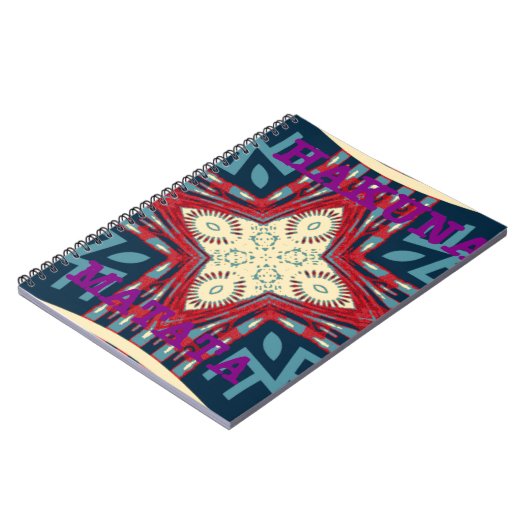 ハクナマタタ文字ホープ抽象芸術アートプリントデザイン ノートブック (左側)