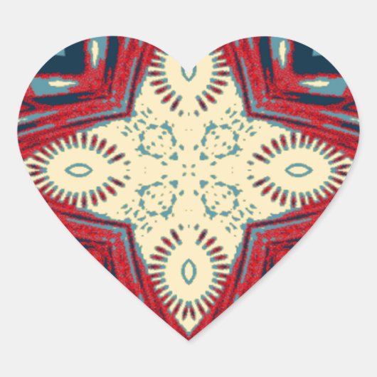 ハクナマタタ文字ホープ抽象芸術アートプリントデザイン ハートシール (正面)