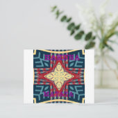 ハクナマタタ文字ホープ抽象芸術アートプリントデザイン ポストカード (スタンド正面)