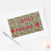 ハクナマタタ お金の話 アートプリント デザイン 長方形シール (封筒)