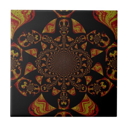 ハクナマタタ ギフト ブラック ジャマイカ ポップアート タイル (正面)