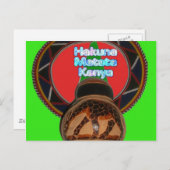 ハクナマタタ ケニア アート プリント ポストカード (正面/裏面)