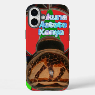 ハクナマタタ ケニア アート プリント iPhone 16 PLUSケース