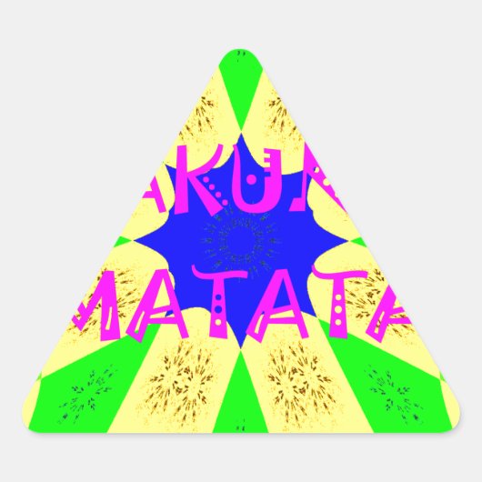 ハクナマタタ ビューティフル アメイジング デザイン カラー ニューレスト べスト フレッシュ 三角形シール (正面)