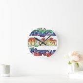 ハクナマタタ ヨーロッパ アート プリント/グラフィック ラウンド壁時計 (ホーム)