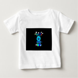 ハクナマタタ ライオン アート プリント ベビーTシャツ