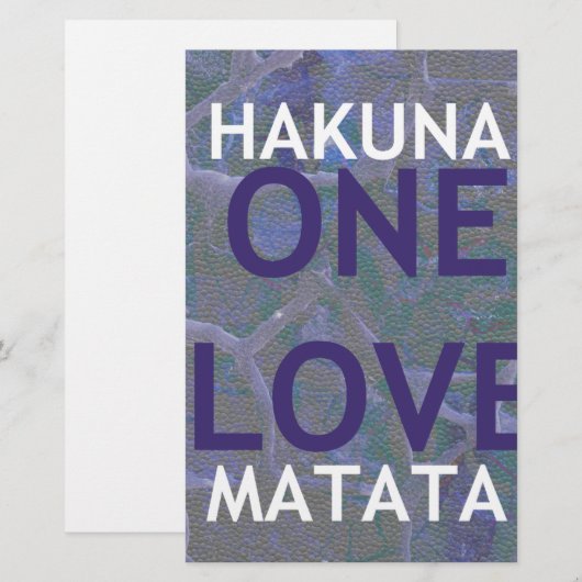 ハクナマタタ 便箋 (正面/裏面)