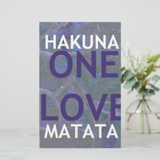 ハクナマタタ 便箋 (スタンド正面)