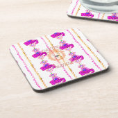 ハクナマタタ:美しいベビーライオンデザインモチーフ コースター (左側)