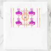 ハクナマタタ:美しいベビーライオンデザインモチーフ 長方形シール (バッグ)