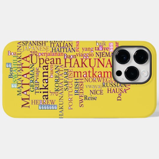ハクナマタタ Case-Mate iPhoneケース (裏面 (横))