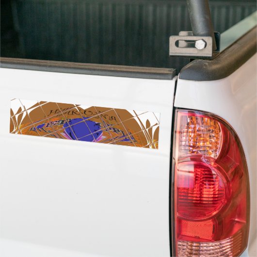 ハクナマタタI loveエチオピアのカラーデザイン バンパーステッカー (トラック上)