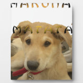 "ハクナマタパップ" – 心配のない子犬の愛 フォトプラーク (正面)