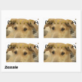 "ハクナマタパップ" – 心配のない子犬の愛 長方形シール (シート)