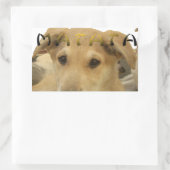 "ハクナマタパップ" – 心配のない子犬の愛 長方形シール (バッグ)