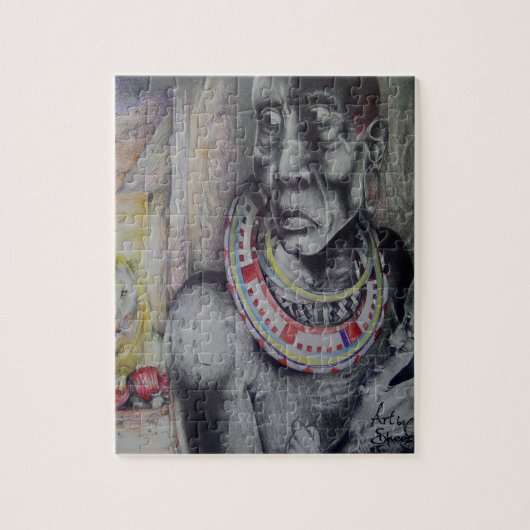 ハクナマタパーソナライズされたタウィズライオンマサイパズル ジグソーパズル (縦)