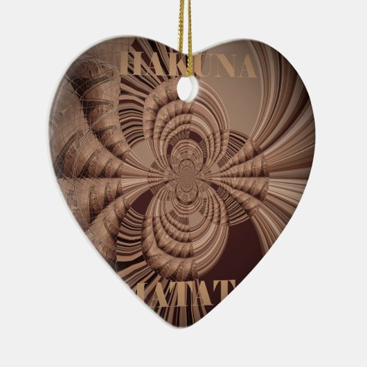 ハクナマタ自然タアートプリント セラミックオーナメント (右)