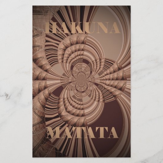 ハクナマタ自然タアートプリント 便箋 (正面)