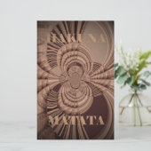 ハクナマタ自然タアートプリント 便箋 (スタンド正面)